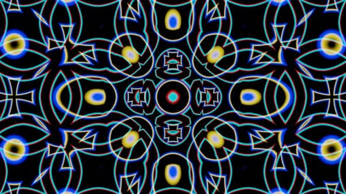 Mesmerizing Kaleidoscope of Colorful Patterns in a Seamless 3D Rendered Animation Loop