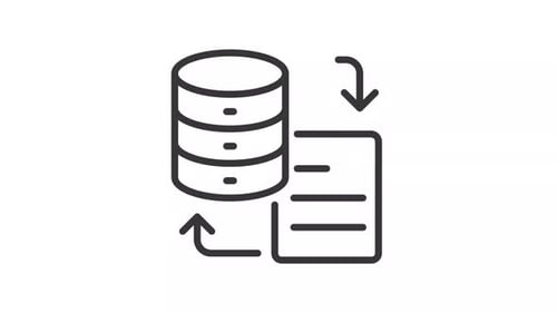Cloud data sync solutions line animation