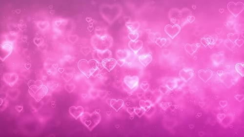 Beautiful pink love heart abstract background