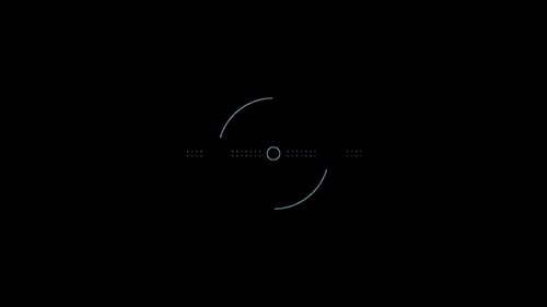 Radar Collection: Rotating circular outline graphic animation in a loop