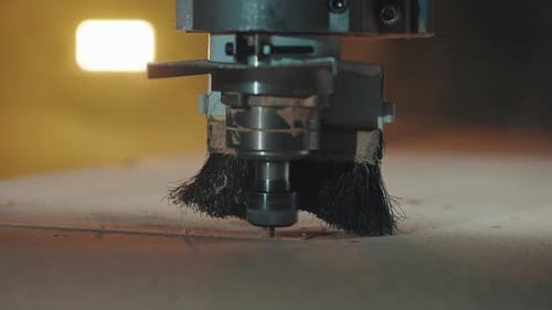 CNC Milling Machine Cutting Wood Precisely