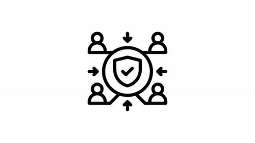 Safety – Line Animated Icon – Alpha Channel – 4K