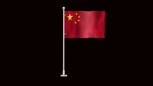 Flagge Chinas weht
