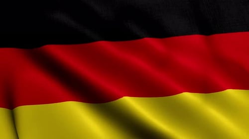 Realistic Waving Germany Flag Seamless Loop Background
