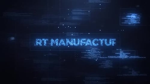 Smart Manufacturing Word On Dynamic Technology Background