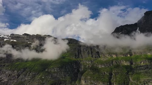 Mountain cloud top view landscape. Beautiful Nature Norway natural landscape