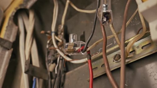 Electrical Panel Wiring with Fuses and Connections