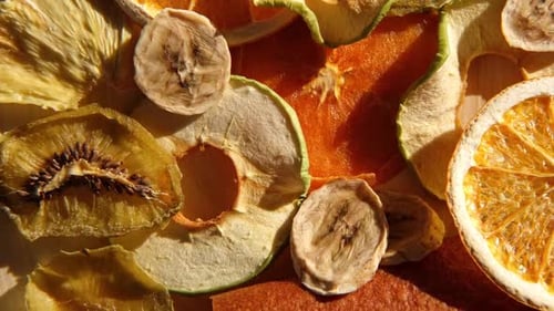 Close Up Of Colorful Variety Of Dried Fruit