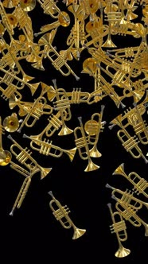 Golden Drums Transition On Alpha – Seamless Loop