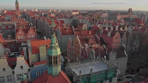 A Breathtaking Aerial View of the Majestic Cityscape of Gdansk, Poland