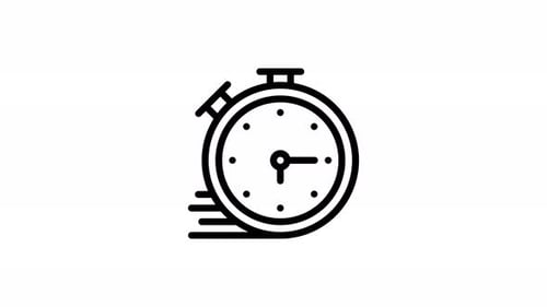 timer line icon animation