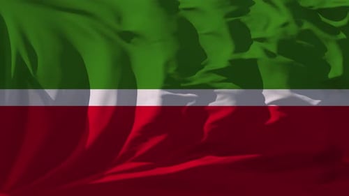 Abstract Waving Green White Red Flag Background Seamless Loop