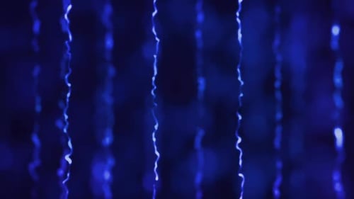 Abstract Blue Glowing Wavy Lines Digital Background