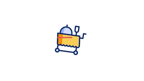 Food Trolley Animated Icon