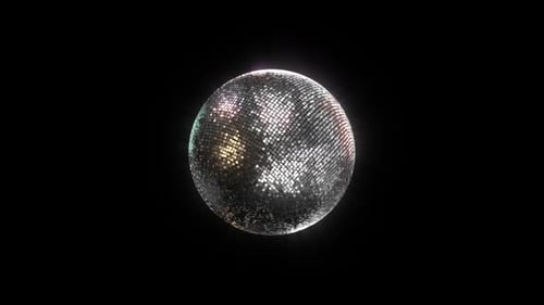 Discoball Icon Disco-Kugel-Social-Media-Ästhetik auf einer transparenten Alpha-Schleife
