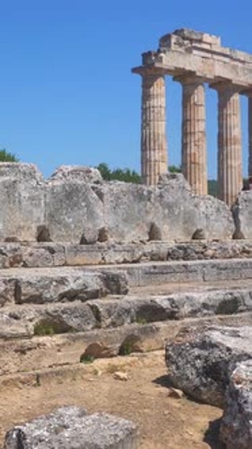 Ruines grecques antiques du temple de Zeus à Némée