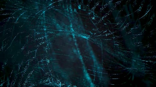 Glowing Abstract Swirling Particles Lines Background