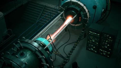 Futuristic Lab Experiment with Cutting Edge Energy Tech in Action