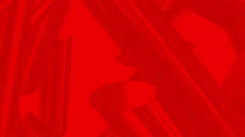 Abstract Dynamic Red Tube Shapes Looping Background
