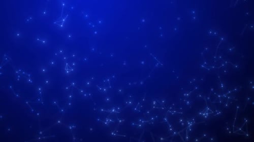 Animated Blue Digital Network Background with Connecting Dots