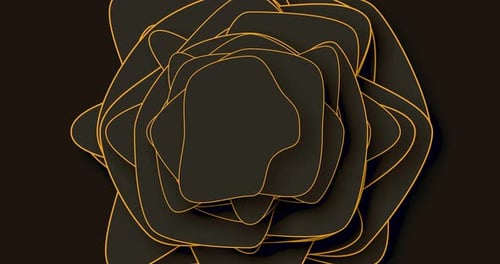 Abstract Gold and Black Layers