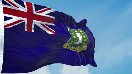 Virgin Islands Uk Realistic Waving 4k