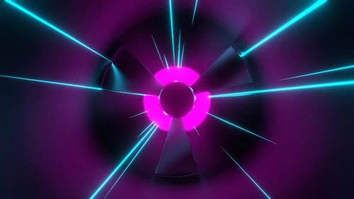 Pink And Cyan Bright Ventilation Background Vj Loop In 4K