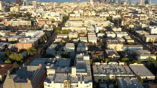 Aerial View of Sprawling Urban Cityscape