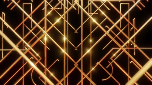 Golden Art Deco Background 4K