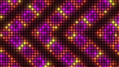 Geometric Grid of Glowing Dots Pattern Background Loop