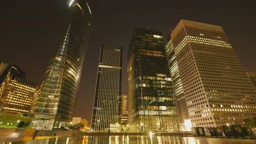 Time Lapse of Urban City Buildings Blocks District