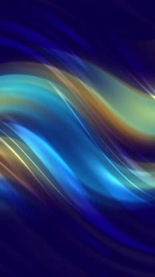 Modern Abstract Flowing Lines Blue Yellow Light Background