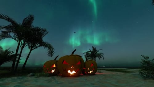 Beach Haloween Background