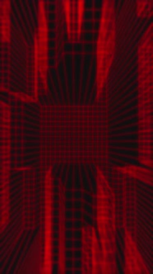 Vertikaler Retro-Hintergrund mit rotem Drahtgitter-Gitter