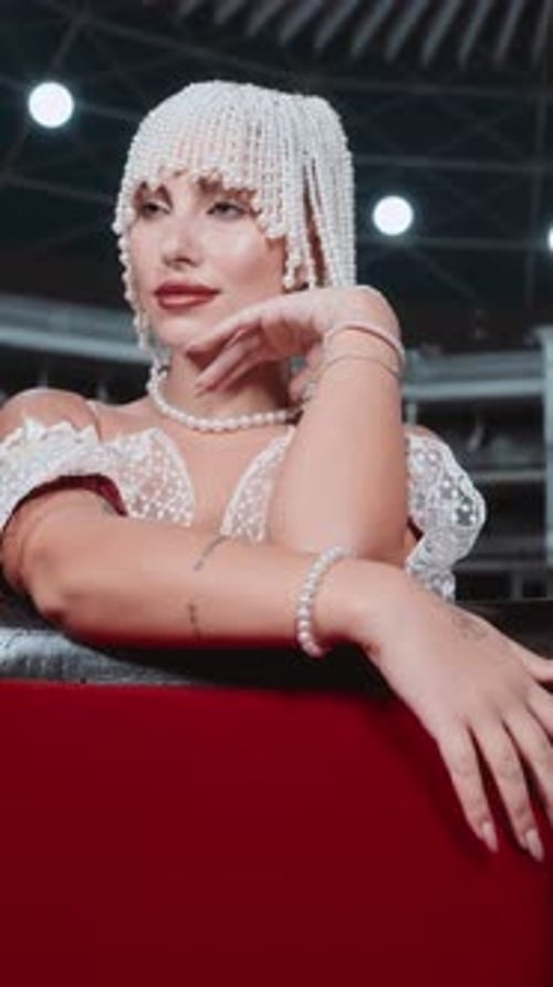 Elegant Woman In Theater