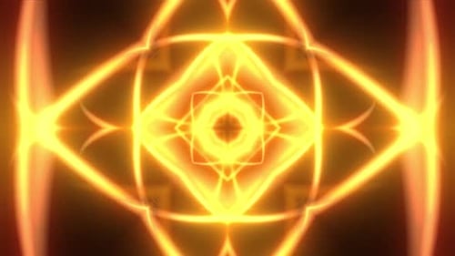 Abstract Glowing Kaleidoscopic Line Patterns Animation