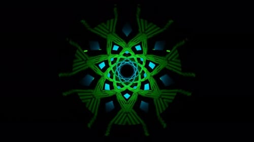 green curved fractal abstract background vj loop