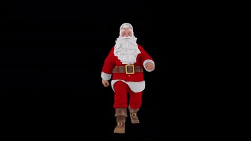 3d Santa Walking Loop Alpha