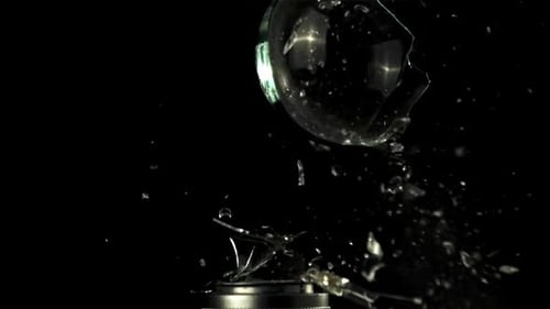 Lightbulb Shatters in Dramatic Slow Motion