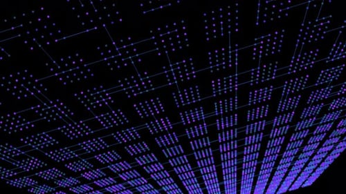 An Animated Display of Colorful Dots Connecting in a Lively Network