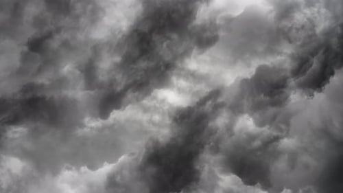 Dark Storm Clouds Swirling in the Sky