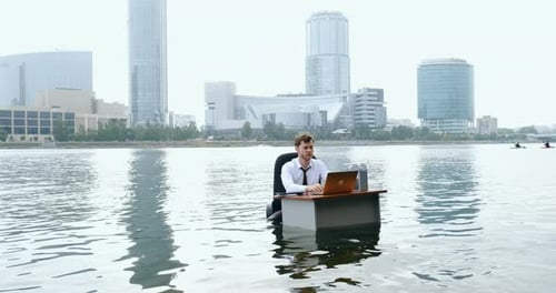 Employee Manager Businessman Work in Water