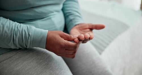 Adult Hands Move and Rub Against Each Other