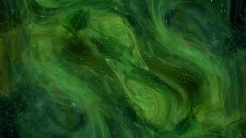 Green Color Ink Smoke Effect Background