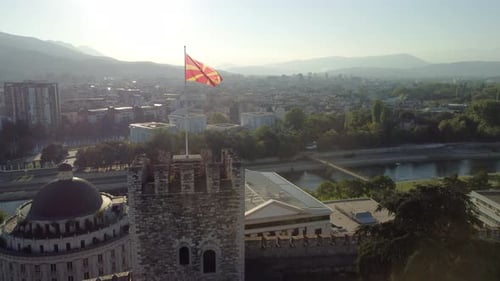 Macedonia, Skopje Fortress, city view