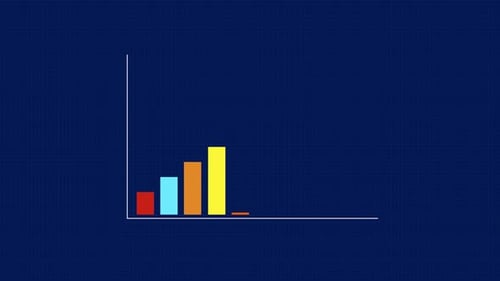 Growing Animated Bar Chart with Line Graph Infographic