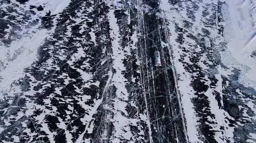 Hovercraft Glides Over Baikal's Ice Northern Nature's Marvel Hovercraft Unusual Mode Transport Ice