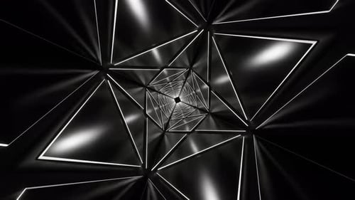Schwarz-Weiß-X-Tunnelhintergrund Vj Loop in 4K