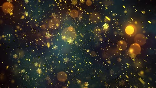 Christmas Gold Snow And Snowflakes Backgrounds 8