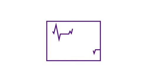 Animated Heartbeat Line in Data Monitor Box Frame